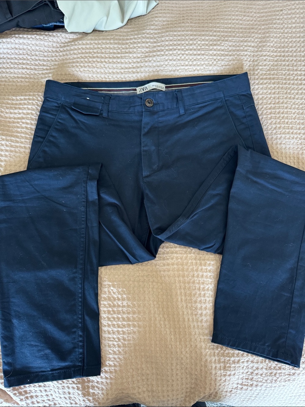 Zara Men's Dark Navy Slim Chinos